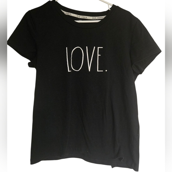 Rae Dunn Tops - Rae Dunn Black Love Graphic T-Shirt Large